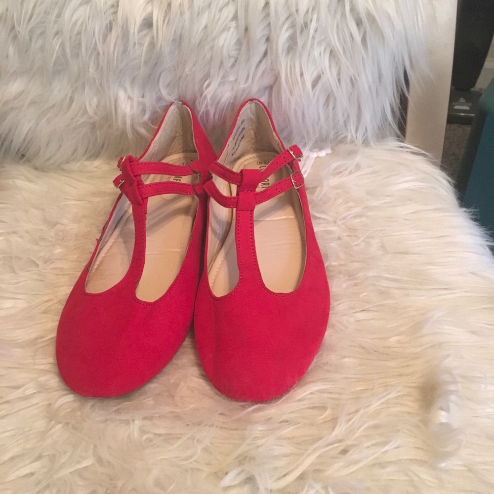 Red Mary Janes